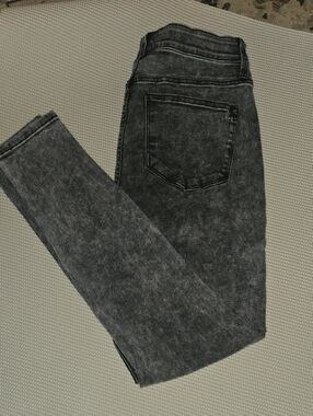 LuLaRoe Women's Gray Black Acid-Wash Jeggings